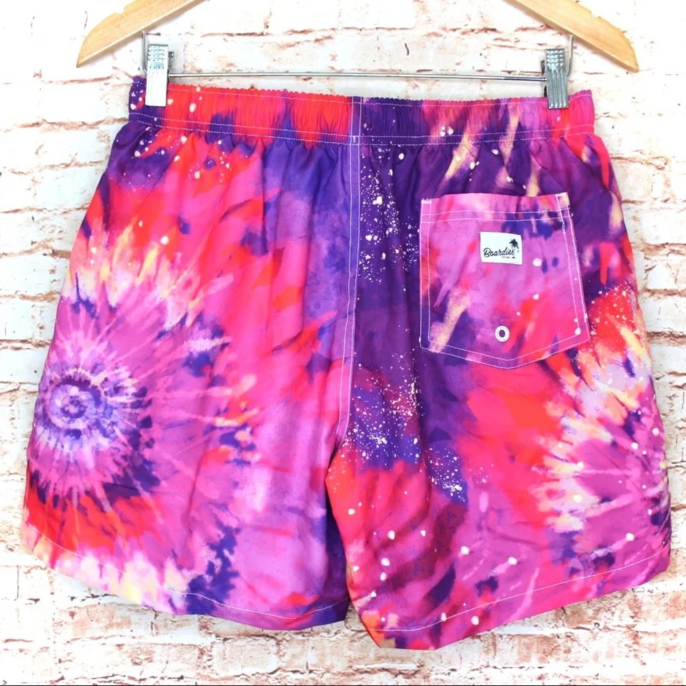Boardies | Men’s Pink/Purple Tie Dye Board Shorts